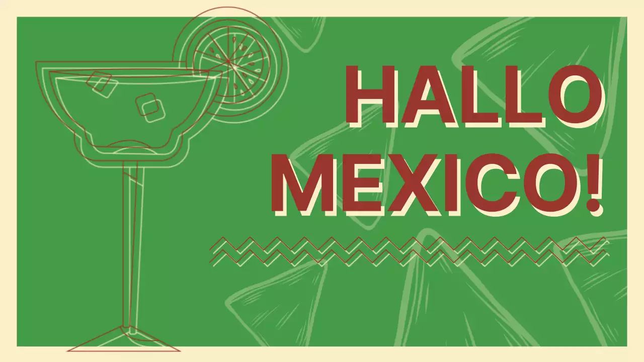 Tropisch groen en rood Over Mexico introductie