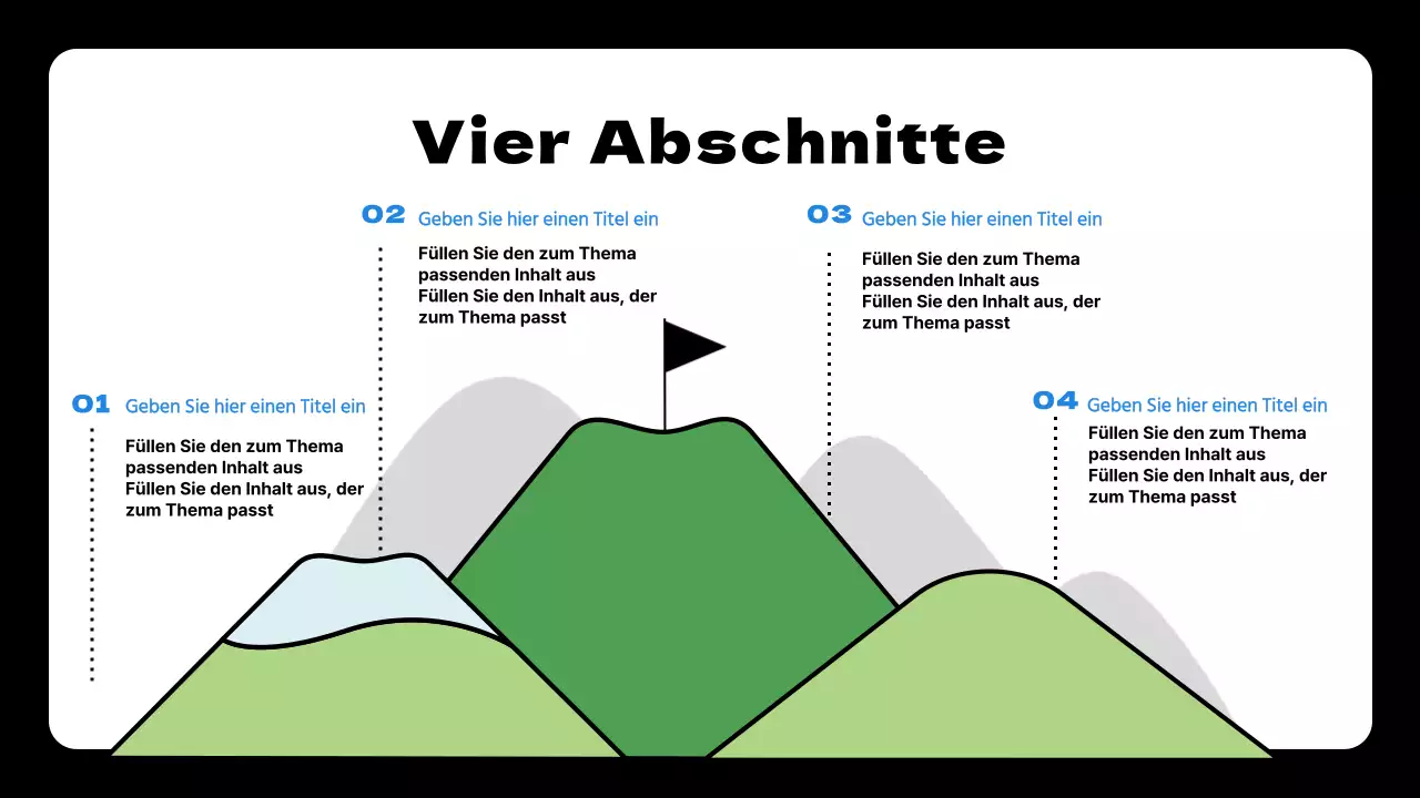 Blaue und schwarze einfache Ziele und Zielvorgaben Planvorschlag