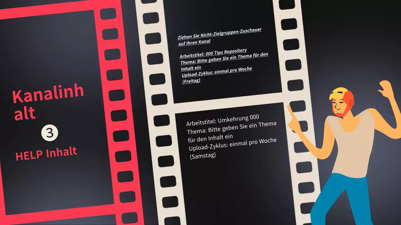 Video Content Plan [Schwarz und Blau Trendy Video Content Planning Vorschlag