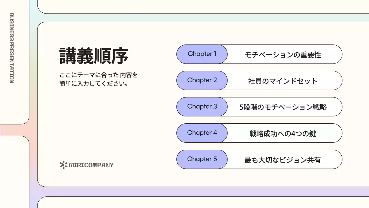 カラフル モダン ビジネス プレゼンテーション