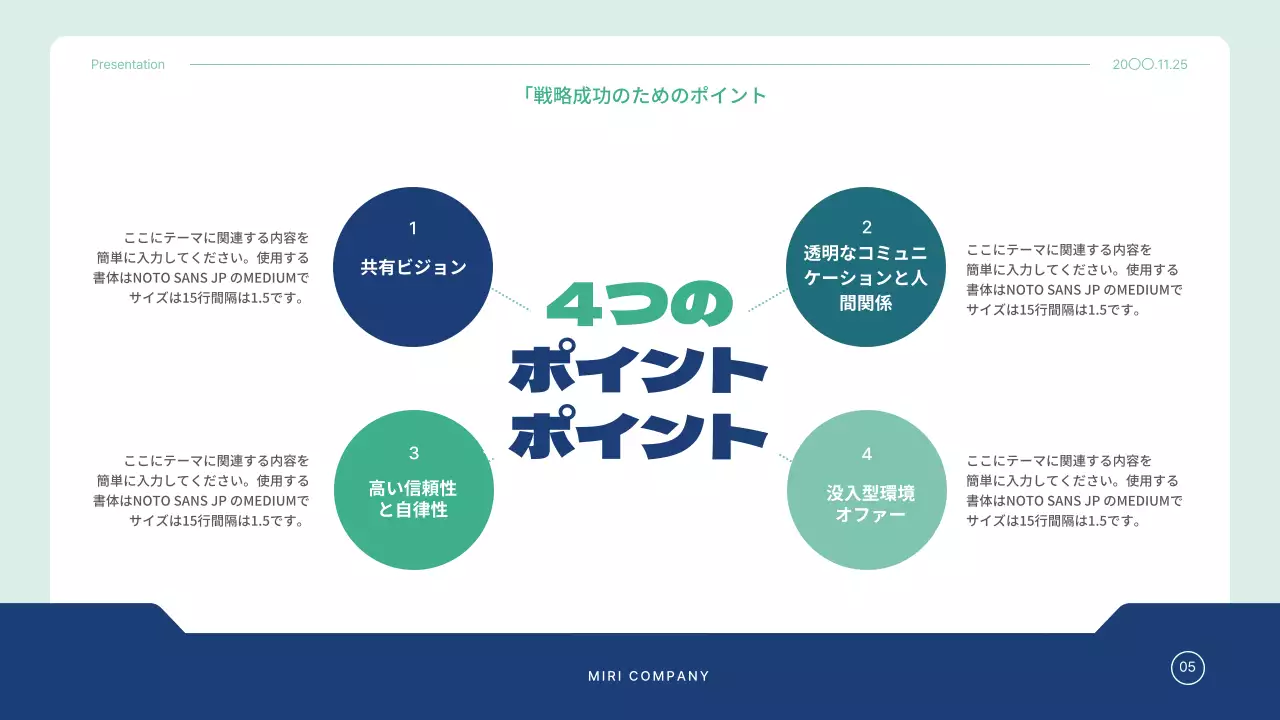 緑 シンプル ビジネス プレゼンテーション