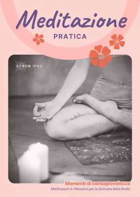 Rosa e viola semplice pratica di meditazione pubblicità