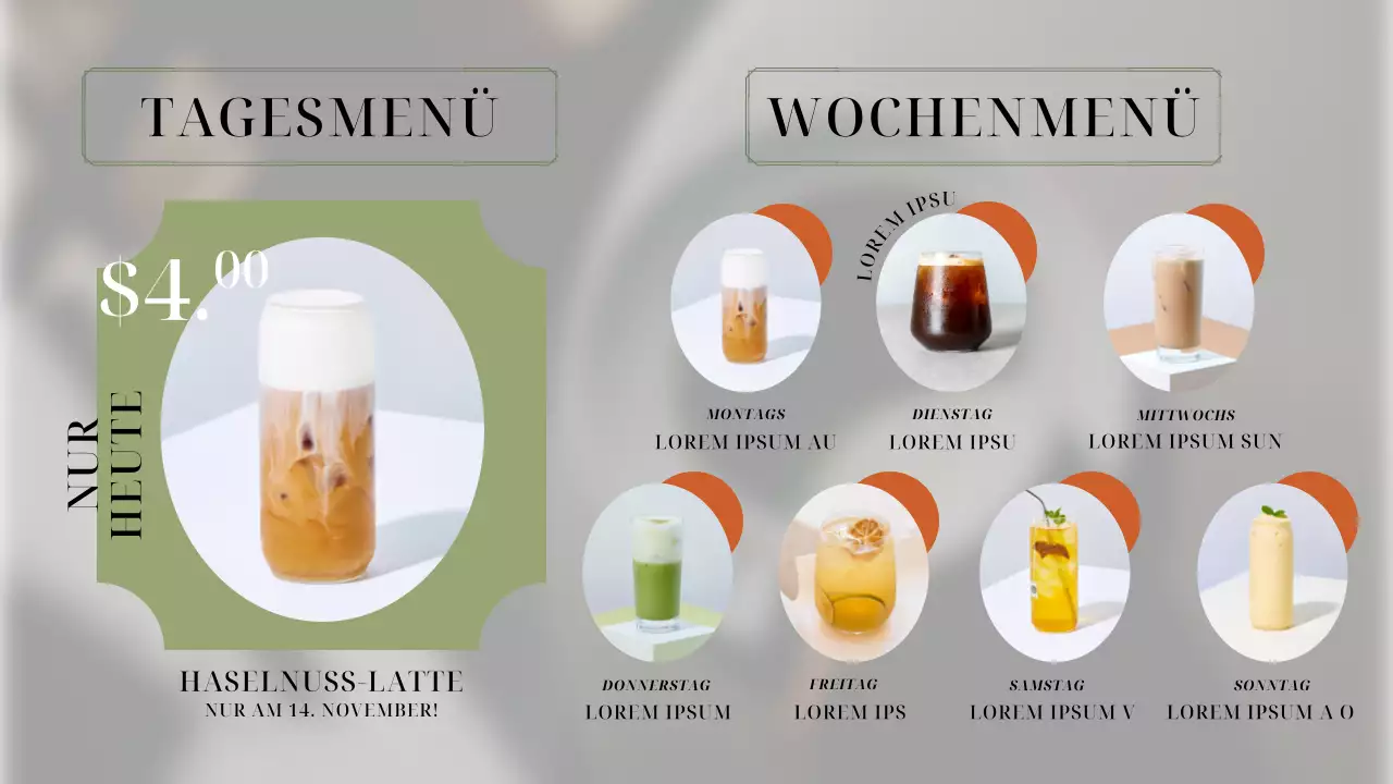 Grün und Orange Elegant Shop Werbung Planer