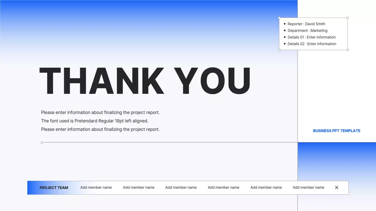 블루클린 비즈니스 보고서 템플릿 프레젠테이션