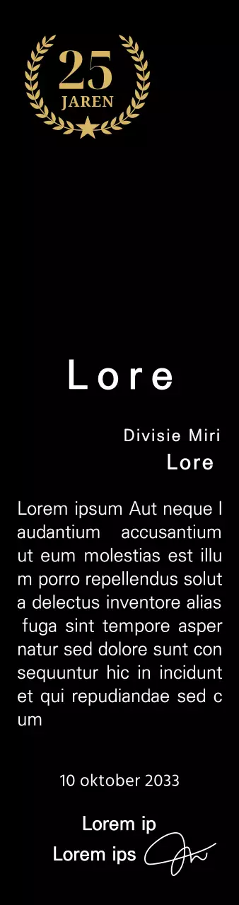 Langleven plaquette met gouden lauweren en sterren