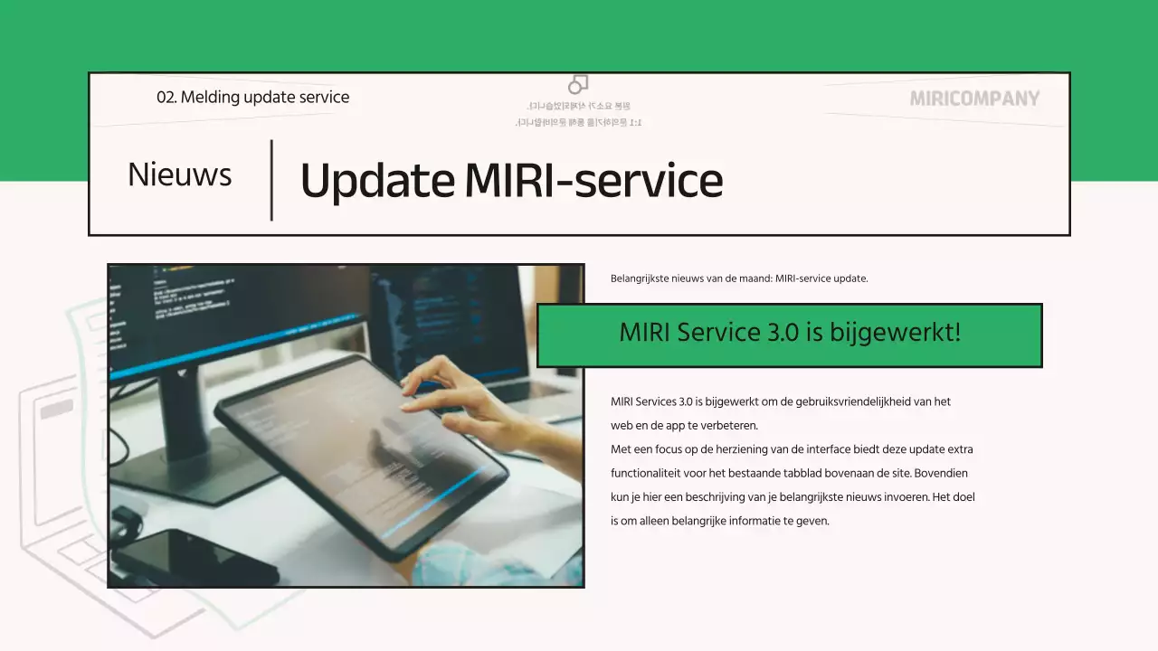 Over de groene, moderne maandelijkse nieuwsbrief voor bedrijven