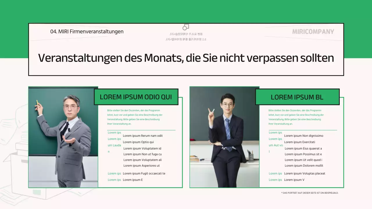 Über den grünen, modernen monatlichen Unternehmensnewsletter
