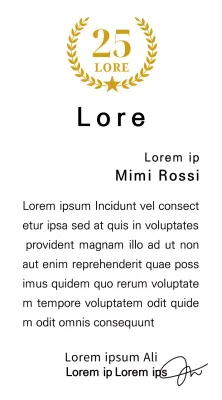 Targa di longevità con allori e stelle d'oro