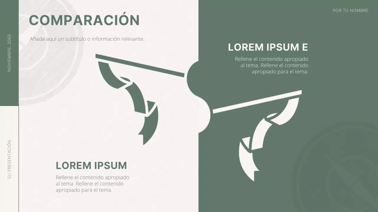 Propuesta de metas y objetivos mínimos en blanco y verde