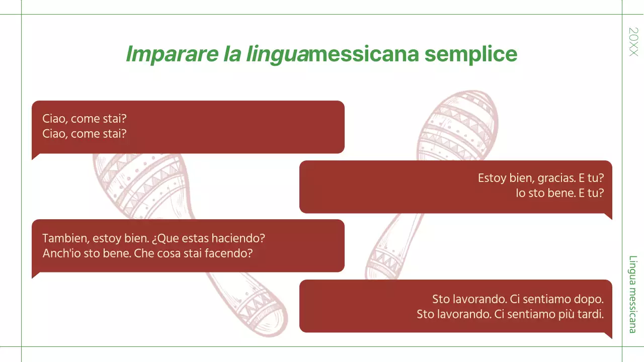 Verde e rosso tropicale Circa l'introduzione del Messico