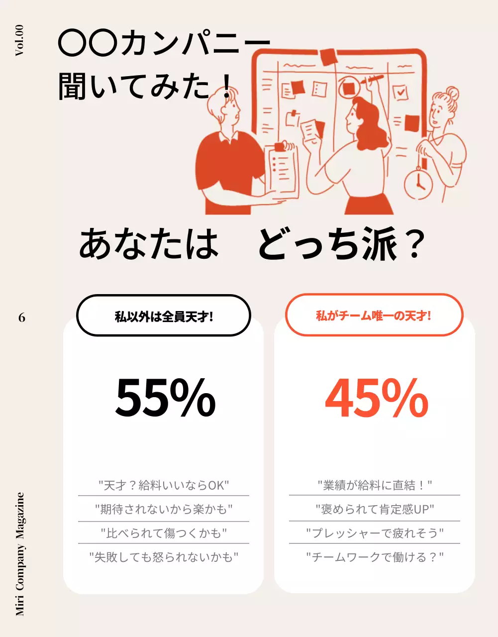 ベージュ モダン 社内報 ポスター 詳細ページ