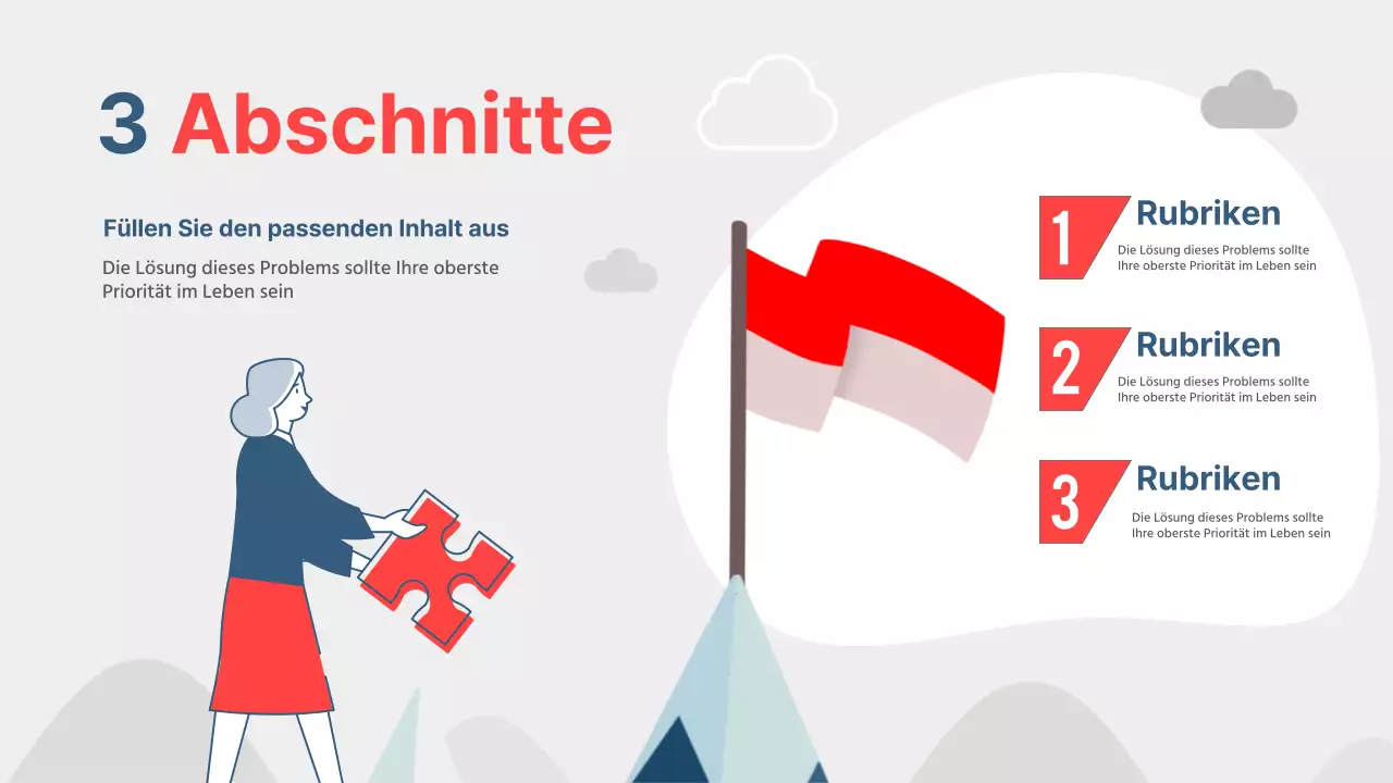 Rot und Marine Einfacher Vorschlag für Ziele und Zielsetzungen