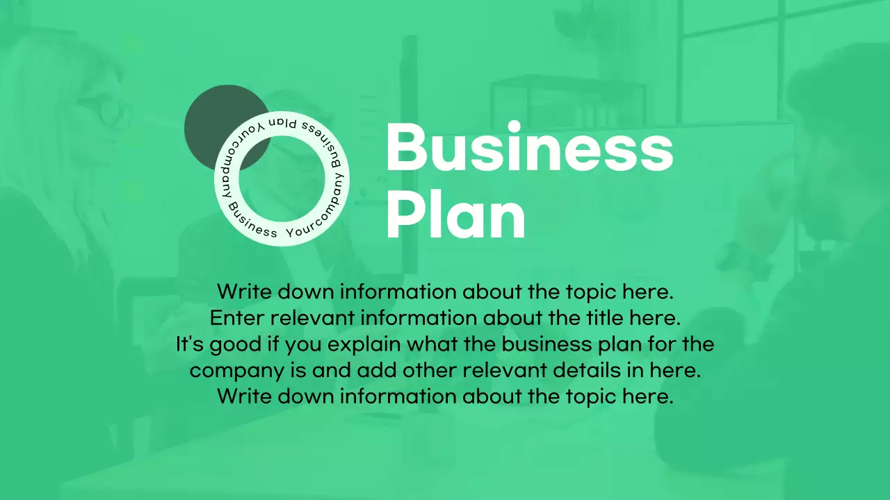 그린 모던 비즈니스 보고서 프레젠테이션