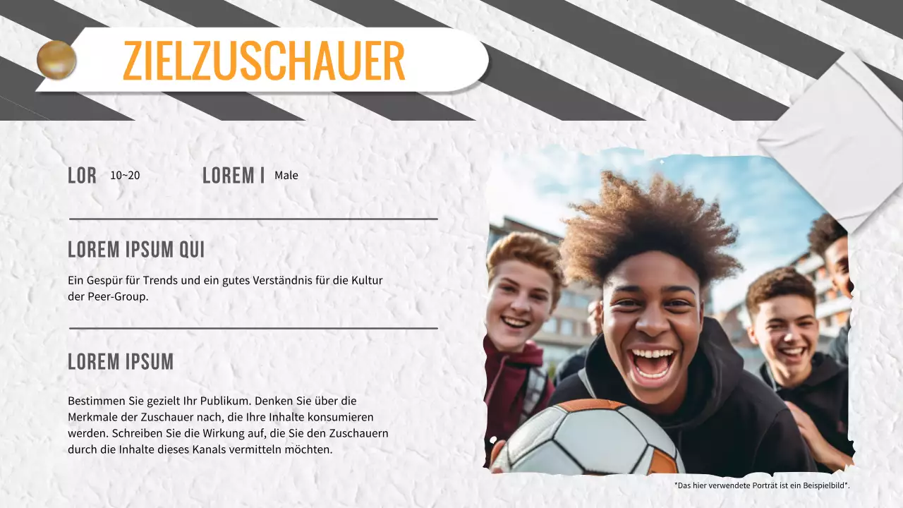 Graue und gelbe trendige Video-Inhaltsplanung Pitch