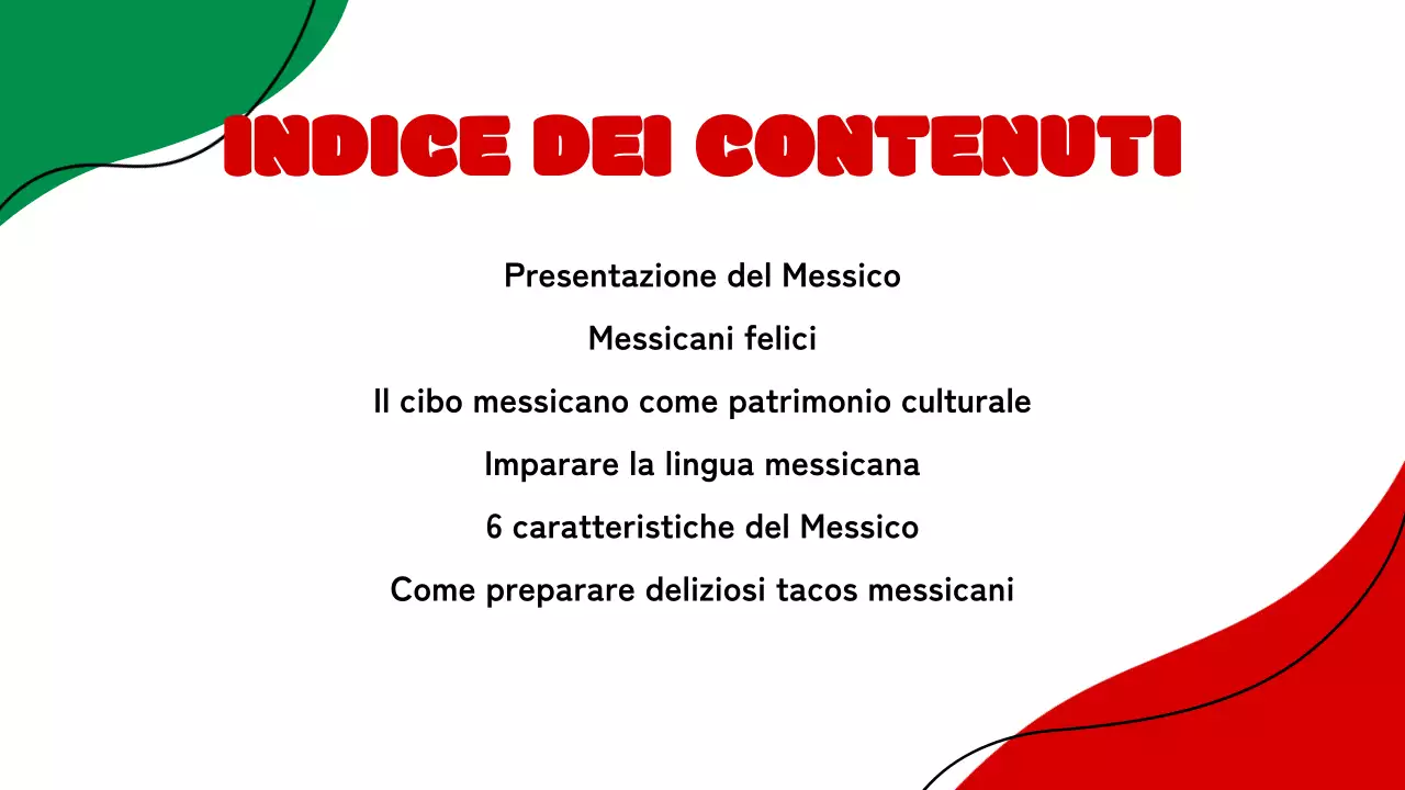 Materiali didattici gialli di introduzione al Messico