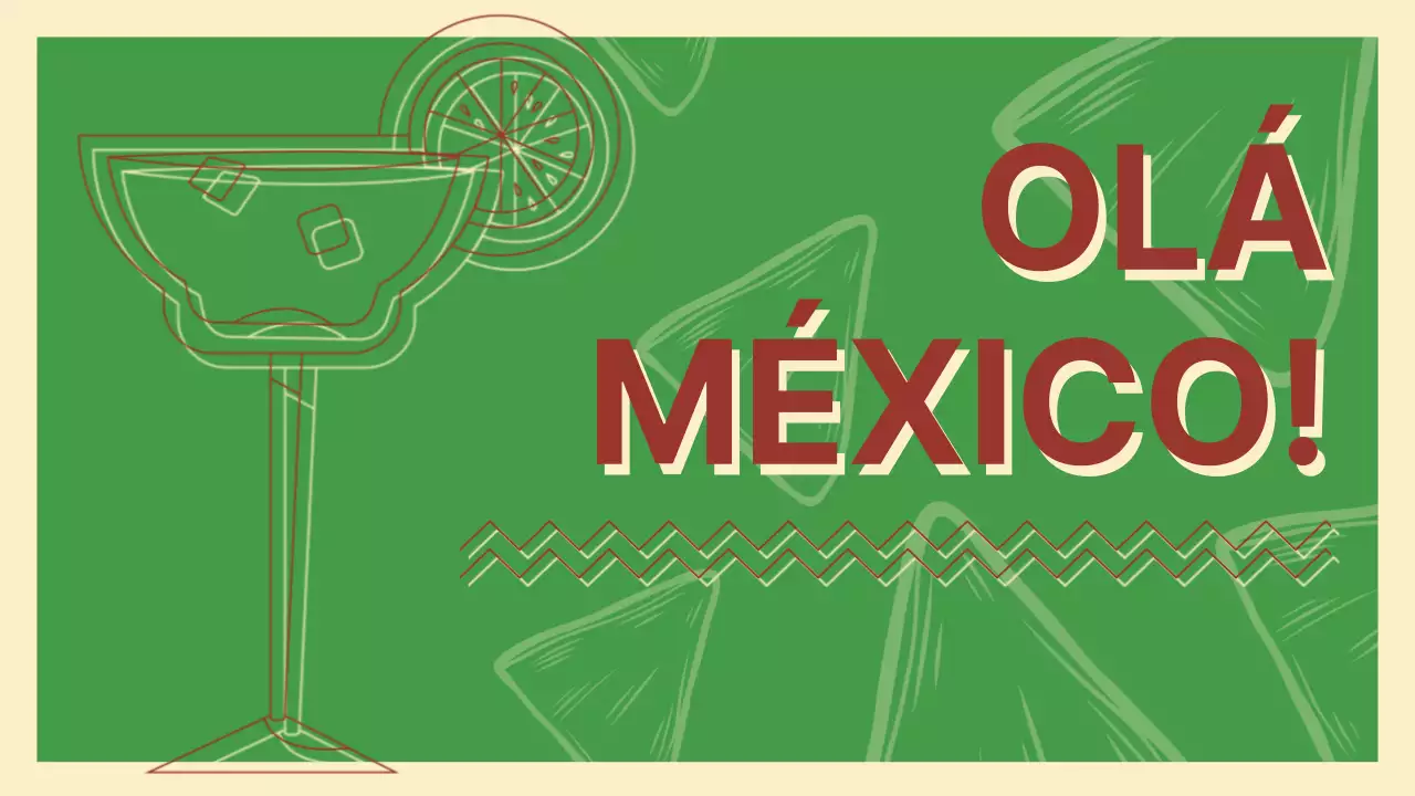 Verde e vermelho Tropical Sobre o México introdução