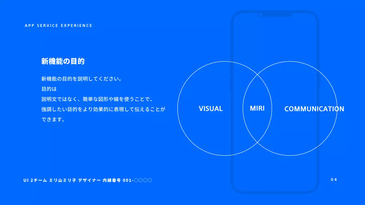 青の基本的な新機能発表企画書