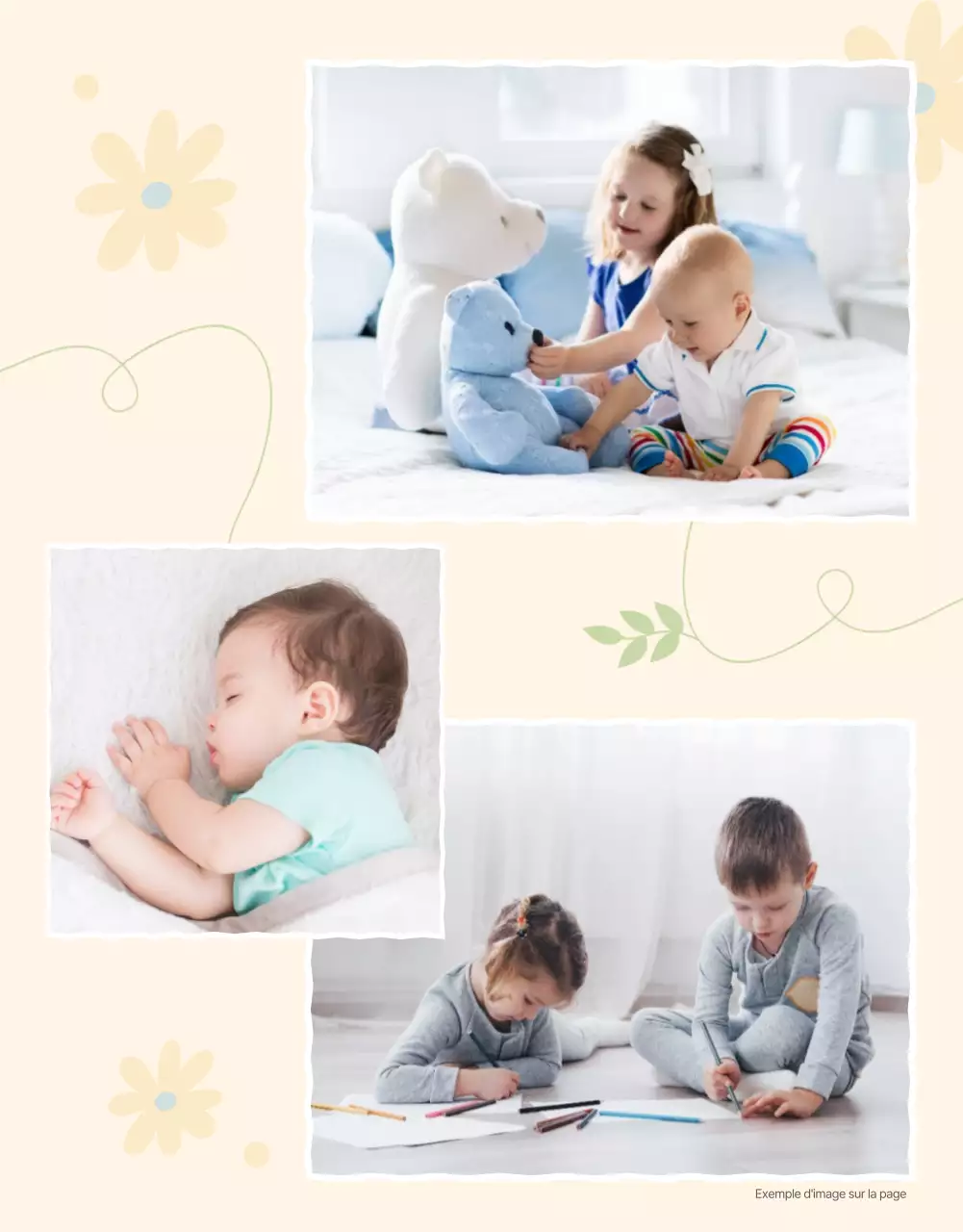 Jolis vêtements de printemps pour enfants en jaune et bleu Informations sur le produit