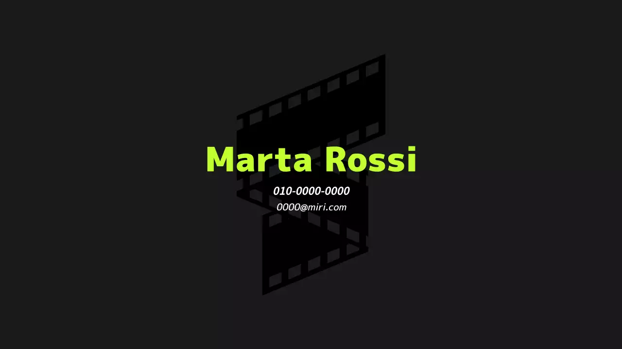 Semplice piano di contenuti del canale video in bianco e nero