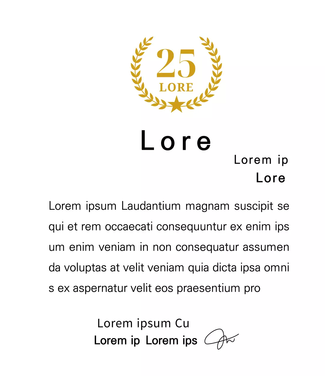 Langlebigkeitsplakette mit goldenen Lorbeeren und Sternen