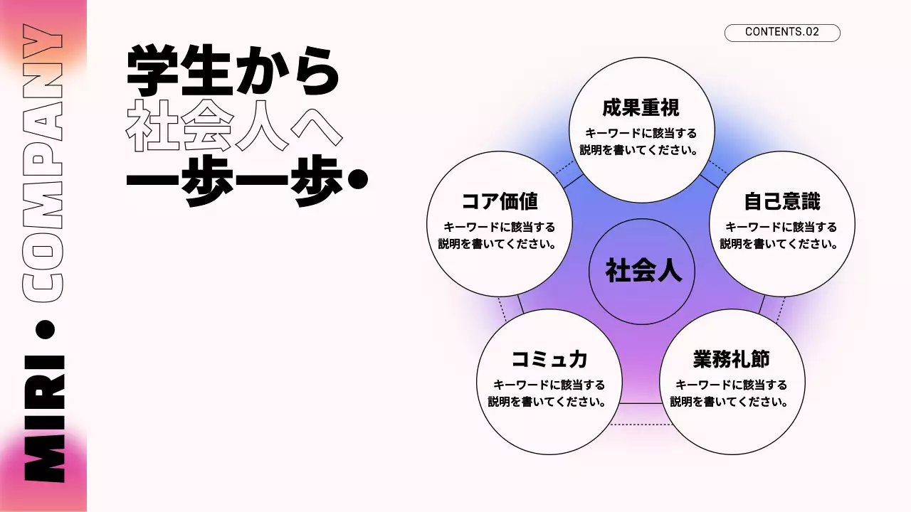 ピンク モダン セミナー 資料 プレゼンテーション