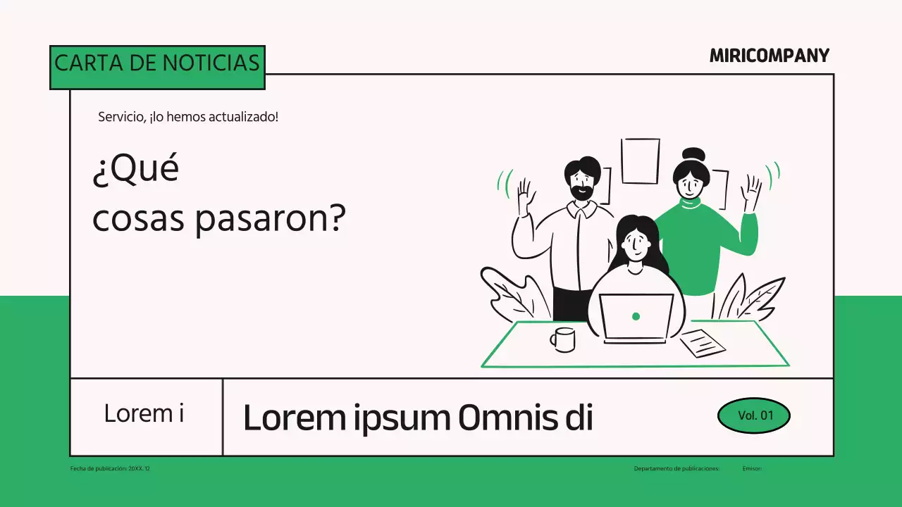 Acerca del boletín mensual de la empresa ecológica y moderna