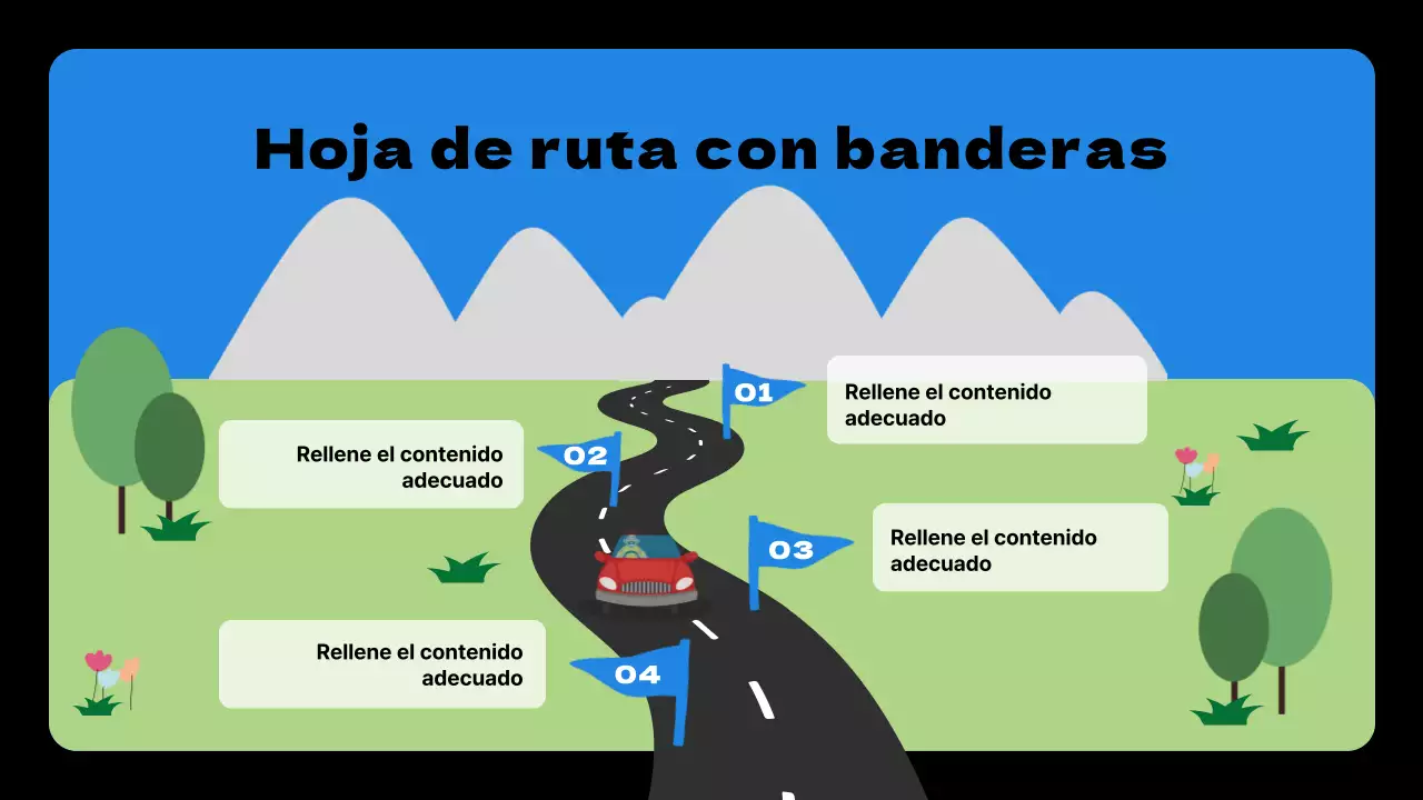 Propuesta de plan de metas y objetivos simples en azul y negro