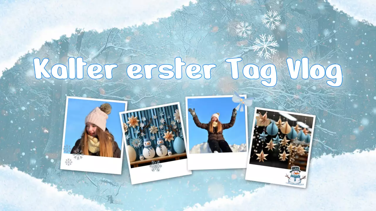 Himmelblau und Weiß einfache Wintertag Einführung