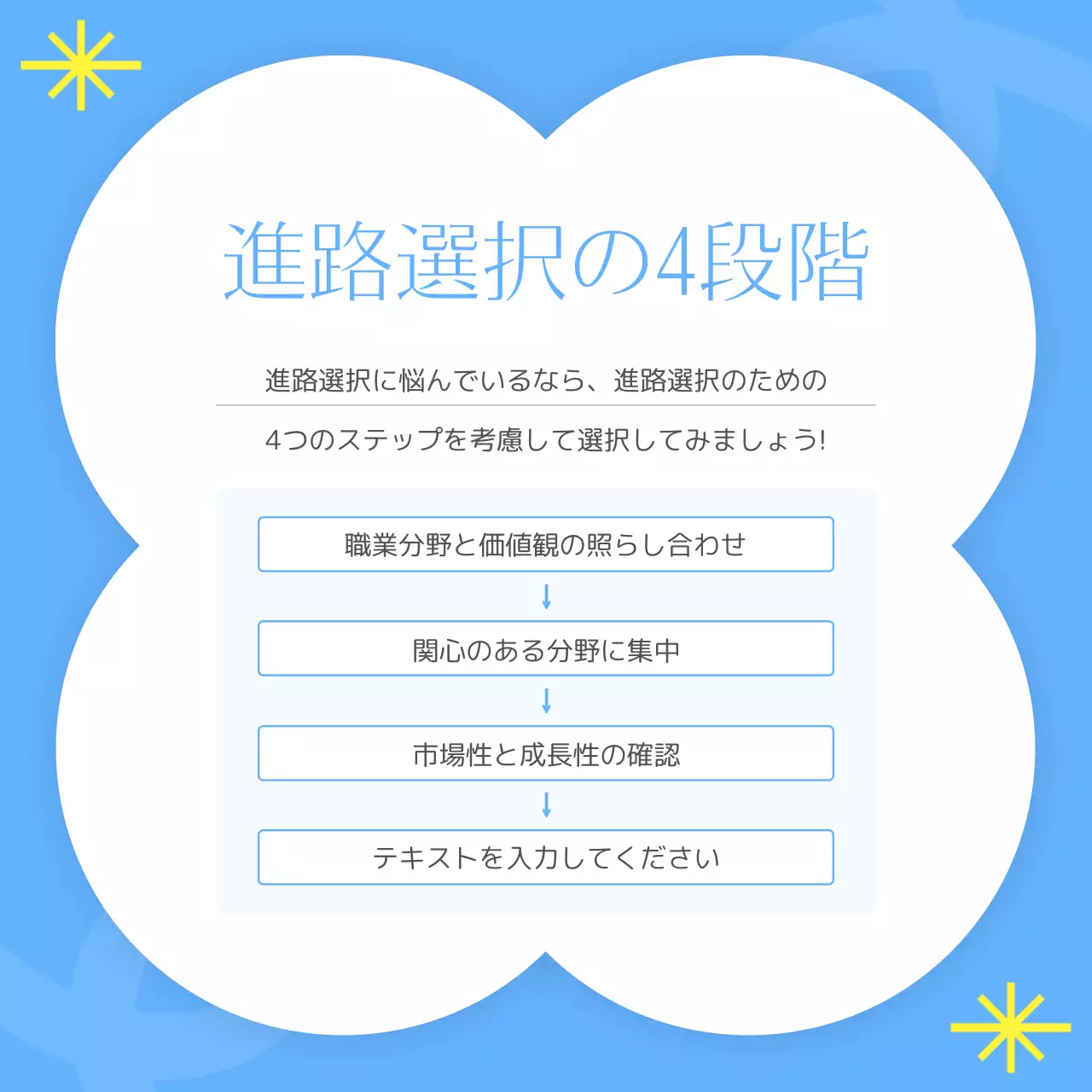 青 シンプル 相談 ポスター Instagram カルーセル