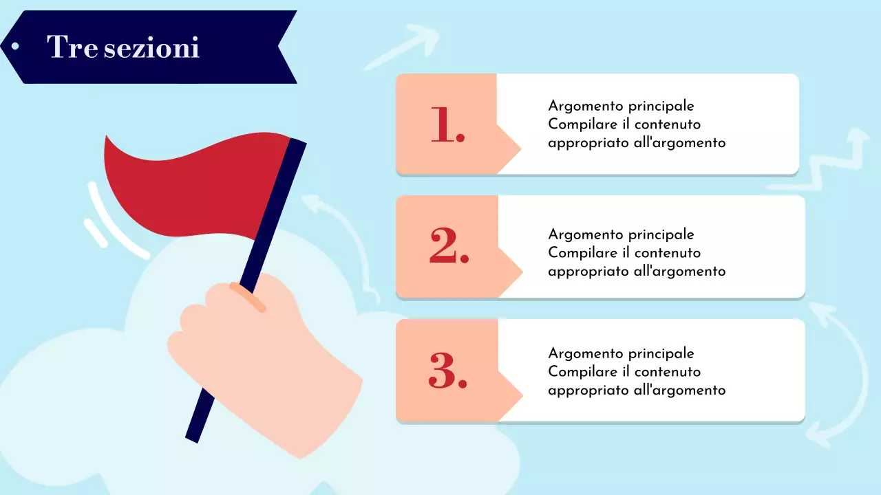 Pianificatore di obiettivi e traguardi di tendenza blu navy e celeste