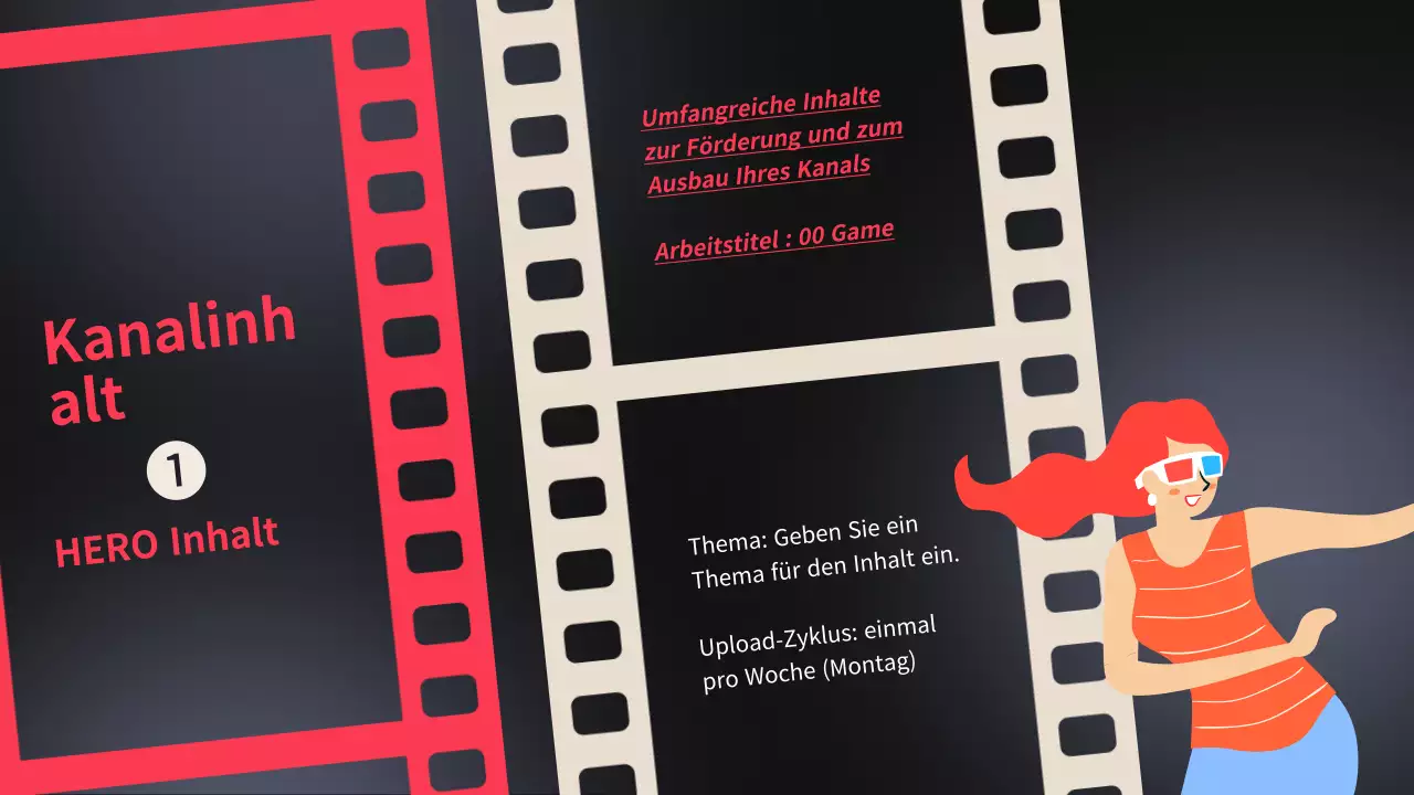 Video Content Plan [Schwarz und Blau Trendy Video Content Planning Vorschlag