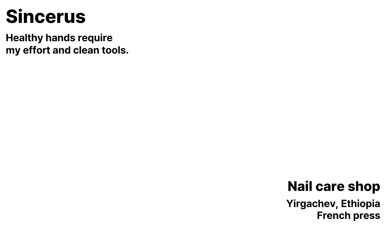 シンプルなフレーズのある情報中心の広報デザイン。