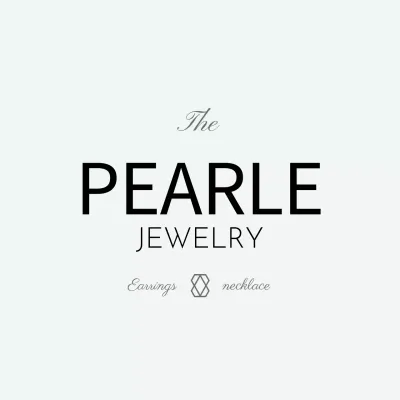 White Minimalist Jewelry Advertisement Logo