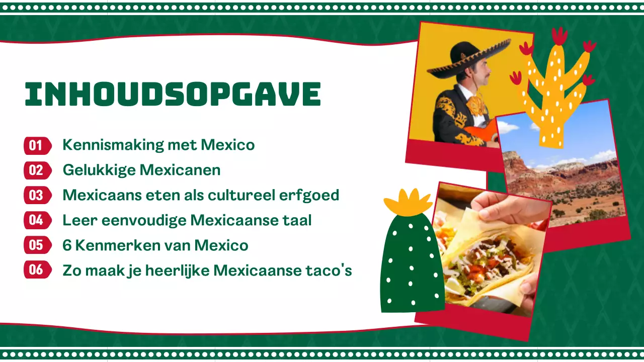 Een inleiding tot groen en rood geometrisch Mexico