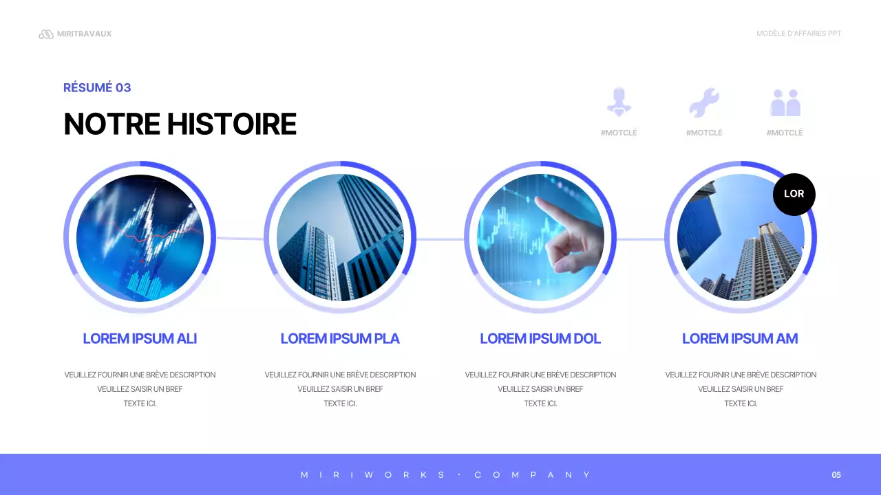 Une lettre de motivation d'entreprise simple, bleue et mauve