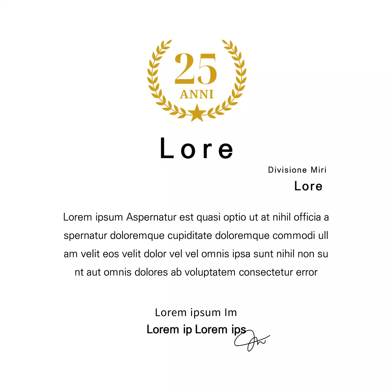 Targa di longevità con allori e stelle d'oro