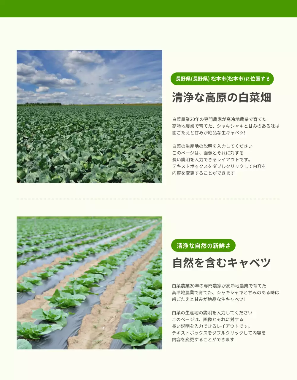 緑 ナチュラル 野菜 ポスター 詳細ページ