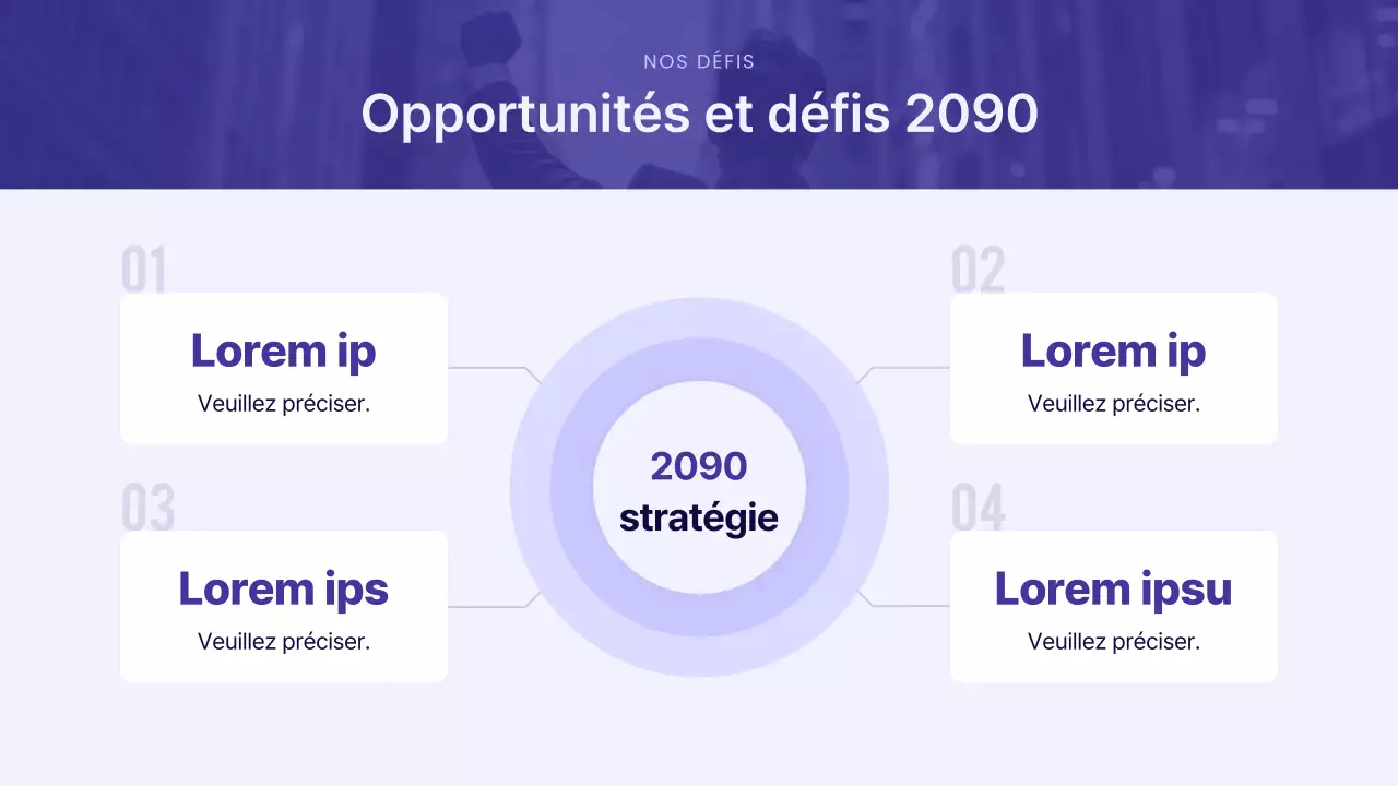 Une présentation moderne de l'actionnaire en violet
