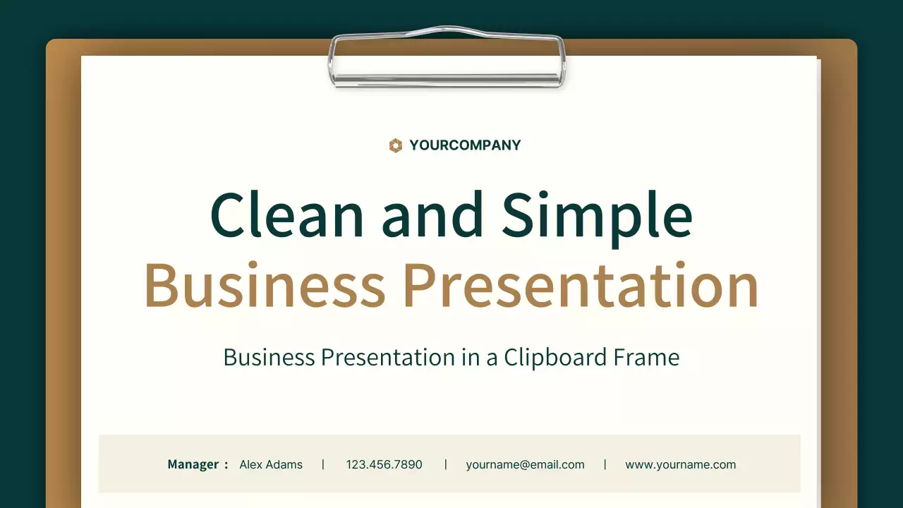 베이지 미니멀 비즈니스 프레젠테이션