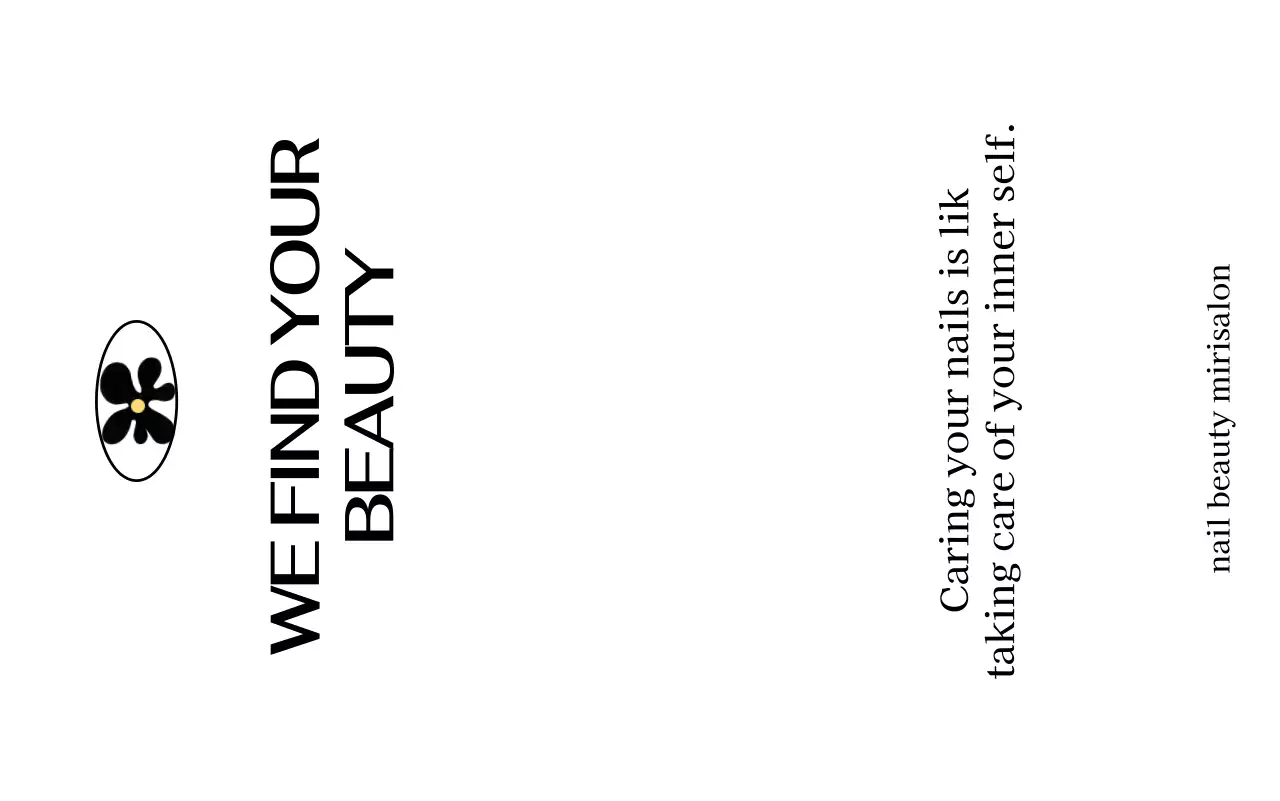 黒のシックなネイルアートショップのコンセプト