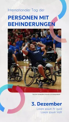 Grau und blau einfach Disability Day Celebration Pubicity