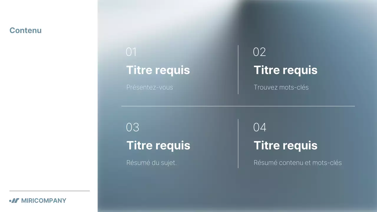 Prospectus d'entreprise minimaliste en bleu clair et gris