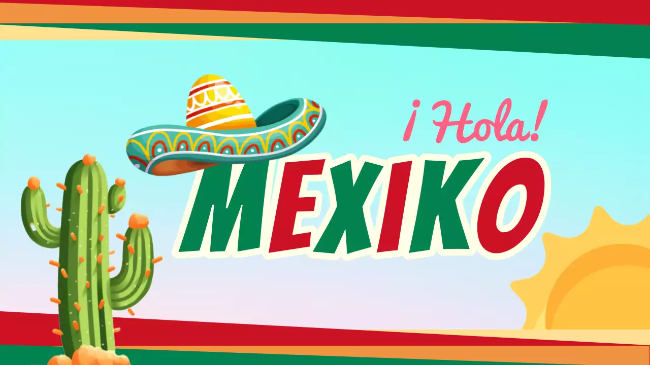 Rot und Grün Trendy About Mexico Einführung