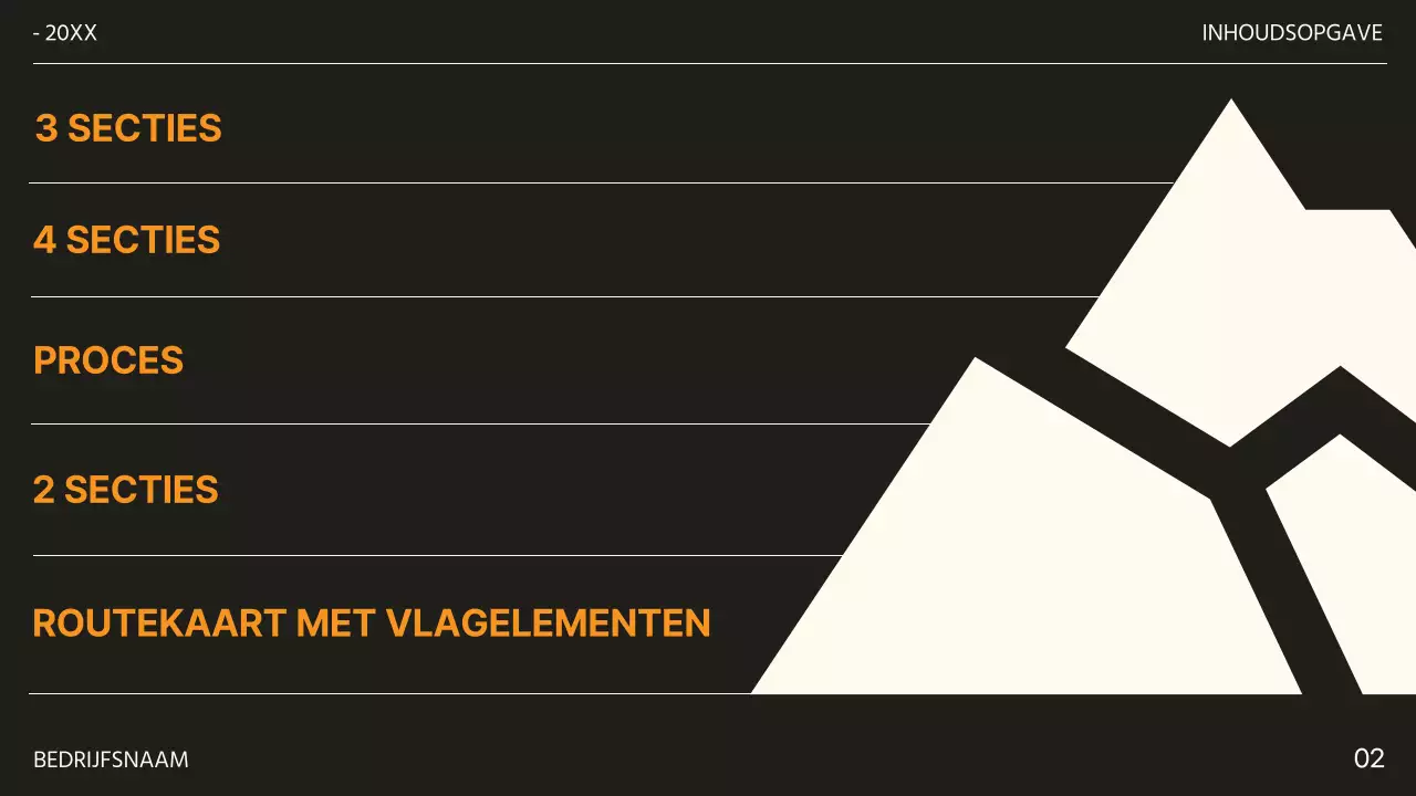 Zwart en Oranje Trendy Doelstellingen Voorstel