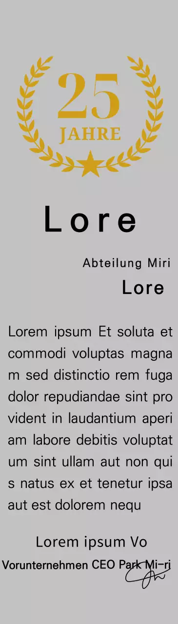 Langlebigkeitsplakette mit goldenen Lorbeeren und Sternen