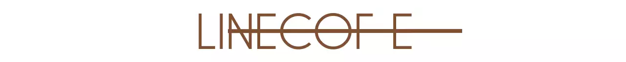 茶色とベージュの文字が特徴的なシンプルなカフェの宣伝用。