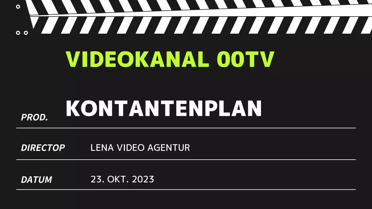 Einfacher Schwarz-Weiß-Videokanal-Inhaltsplan