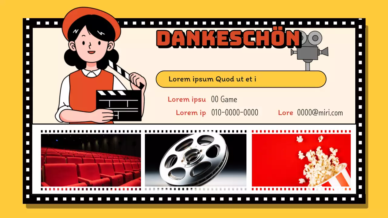 Blauer und gelber Retro-Videokanal Planungsvorschlag