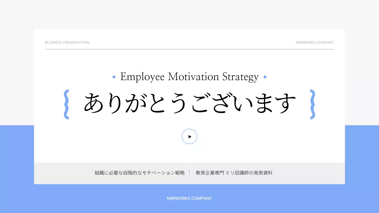 青 シンプル ビジネス プレゼンテーション