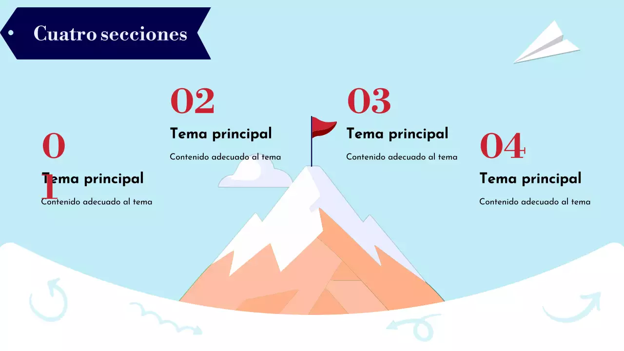 Planificador de metas y objetivos de moda en azul marino y azul cielo